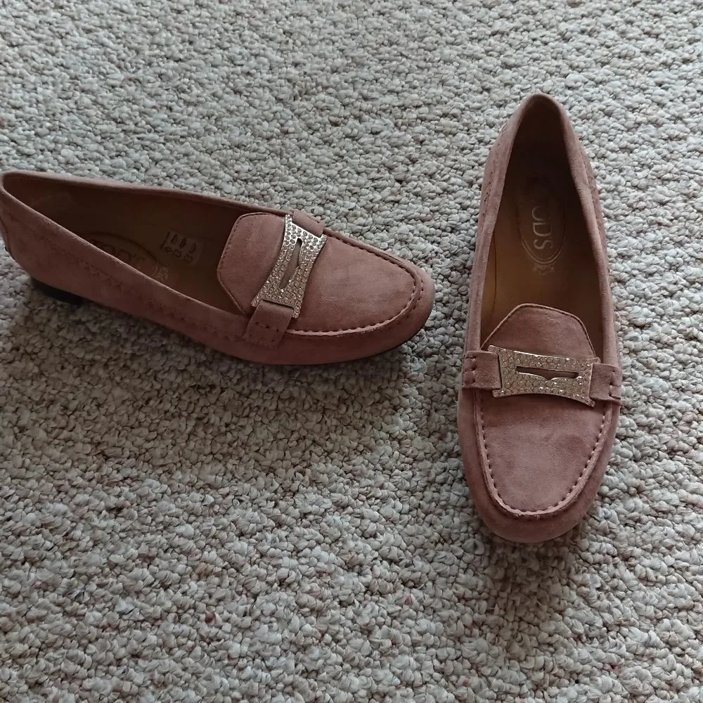 Tod's Lane With Vamp in Strass Crystal Low Heel size 8.5